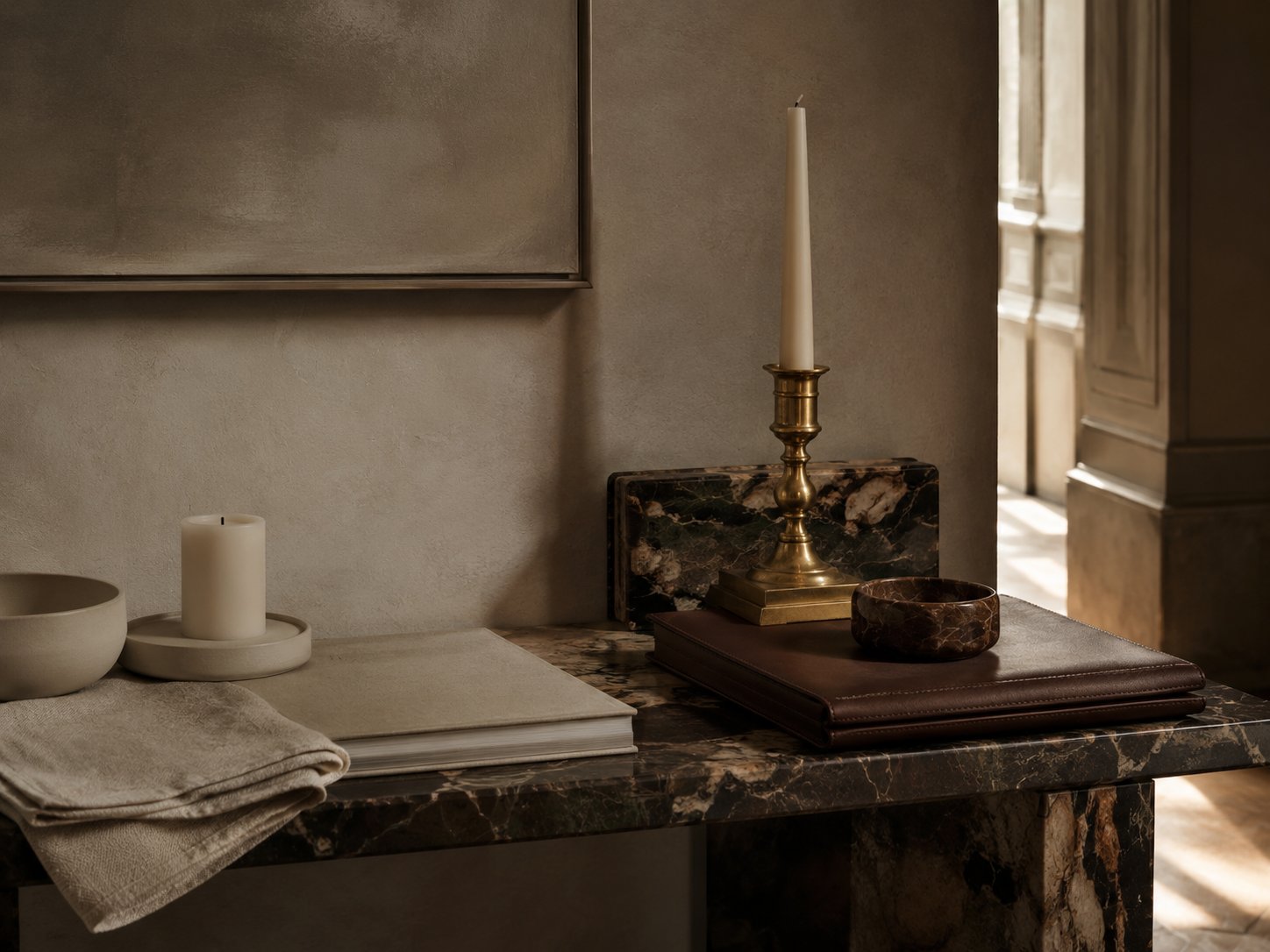 An elegantly lit still life contrasting surface appearance with underlying quality, illustrating why expensive and luxurious are not the same
